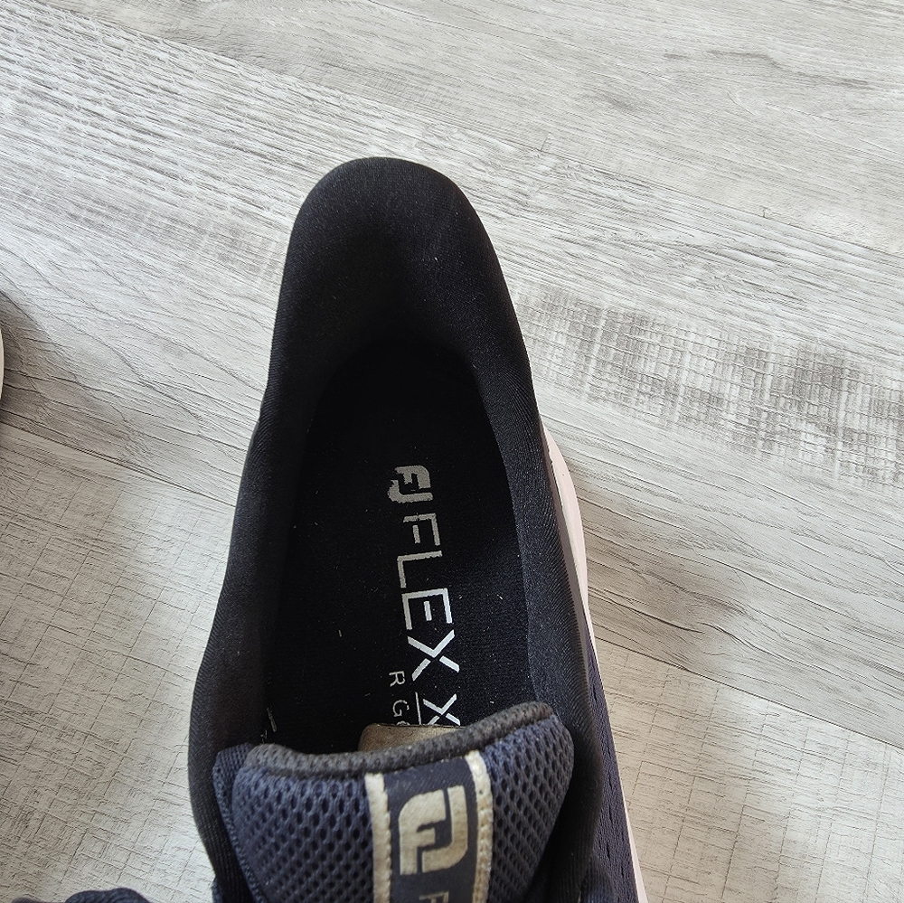 FootJoy Men's Fj Flex Golf Shoe Navy/White 11 - Picture 8 of 9